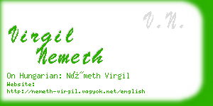 virgil nemeth business card